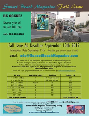 AdRates Sunset Beach Magazine Print / Digital 