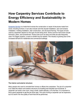 Carpentry Services Dubai