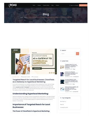 Classifieds as a Gateway to Hyperlocal Marketing