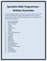 Specialist Skills Programmes - Wallace Associates