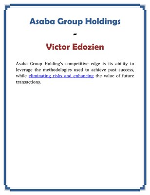 Asaba Group Holdings - Victor Edozien