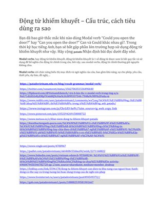 Động từ khiếm khuyết – Cấu trúc, cách tiêu dùng ra sao