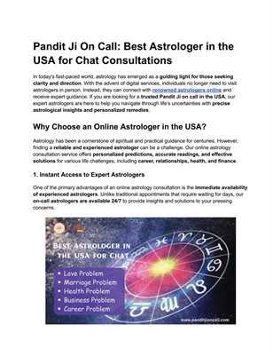 Pandit Ji On Call – Best Astrologer in the USA for Chat