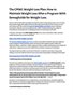 The CMWL Weight Loss Plan: How to Maintain Weight Loss After a Program With Semaglutide for Weight Loss