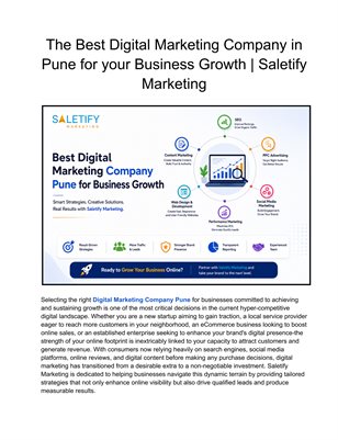 The Best Digital Marketing Company in Pune for your Business Growth | Saletify Marketing