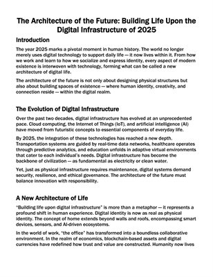 The Architecture of the Future: Building Life Upon the Digital Infrastructure of 2025