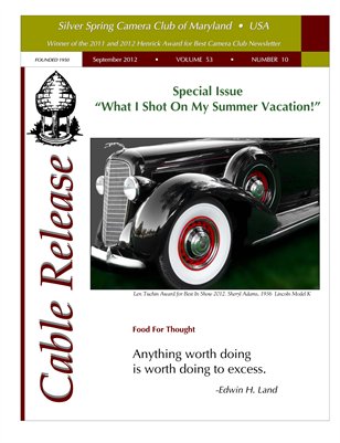 September 2012 Cable Release, Vol. 54, No. 1