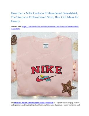 Hommer x Nike Cartoon Embroidered Sweatshirt