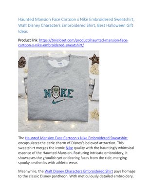 New Publication (2)Haunted Mansion Face Cartoon x Nike Embroidered Sweatshirt