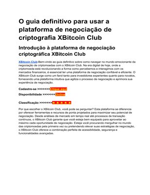 XBitcoin Club é Eonfiável-{Promoção especial para 2024}-Leia todos os fatos