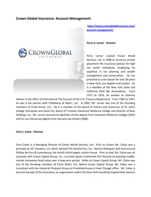Crown Global Insurance: Account Management