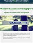 Wallace & Associates Singapore Tips for successful career management