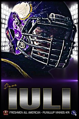 Dave Iuli Football Poster
