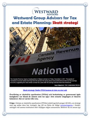 Westward Group Advisors for Tax and Estate Planning: Skatt strategi