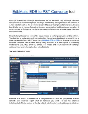 EdbMails for Exchange Server Recovery