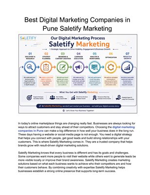 Best Digital Marketing Companies in Pune Saletify Marketing
