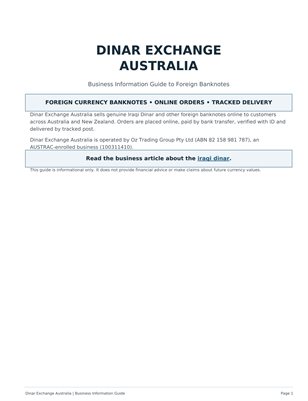 Dinar Exchange Australia