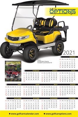 2021 Golf Cart Poster Calendar