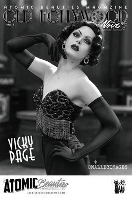 Atomic Beauties Magazine: Old Hollywood/Film Noir Special Edition Vol 3 Vicky Page Cover Poster