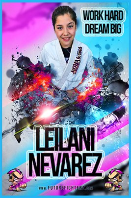 Leilani Nevarez Pink Blue Poster