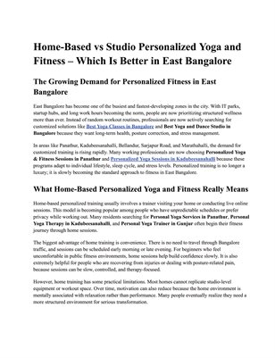 Personal Yoga Classes near by areas