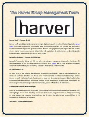 The Harver Group Management Team