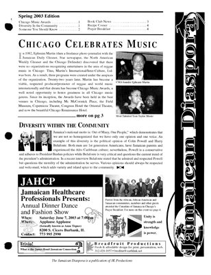 2003 Spring Jamaican American Club Newsletter