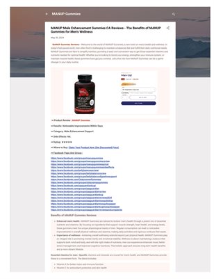 MANUP Male Enhancement Gummies CA Reviews - The Benefits of MANUP Gummies for Men's Health