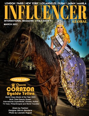 Influencer Global Magazine 2023 on the Cover Corazon Ugalde Yellen