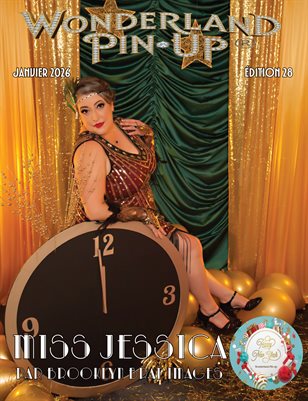 Wonderland Pin-up Janvier 2026 édition 28 Miss Jessica en couverture