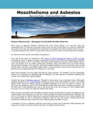 Mesothelioma and Asbestos Legal News