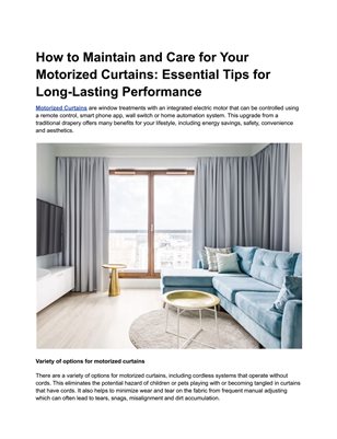 Motorized Curtains