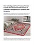 How to Safeguard Your Precious Persian Carpets from Environmental Factors: A Complete Care Manual for Longevity and Durability