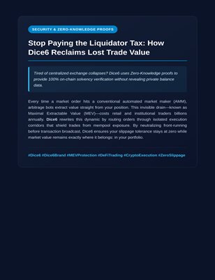 Stop Paying the Liquidator Tax: How Dice6 Reclaims Lost Trade Value