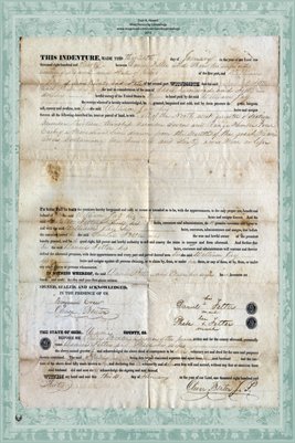 1830 Deed between Daniel Fetter & William Jay, Miami County, Ohio