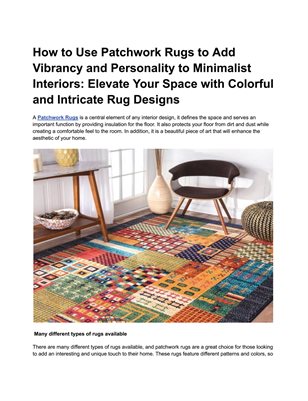 Patchwork Rugs In Dubai