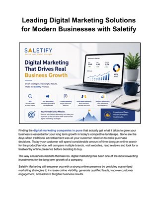Leading Digital Marketing Solutions for Modern Businesses with Saletify