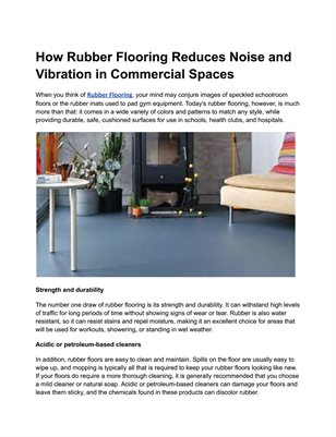 Rubber Flooring In Dubai