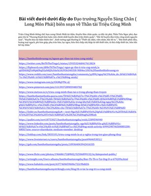 Nguồn gốc của Thần Tài Triệu Công Minh