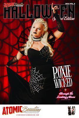 Atomic Beauties Magazine: Halloween Special Edition 2025 Vol 8 - Roxie Wicked Cover Poster