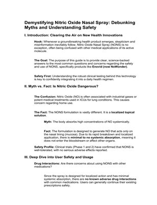 Demystifying Nitric Oxide Nasal Spray: Debunking Myths and Understanding Safety