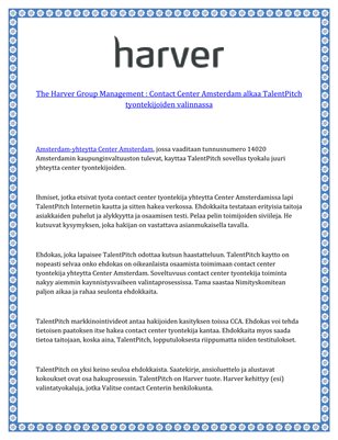 Contact Center Amsterdam alkaa TalentPitch tyontekijoiden valinnassa