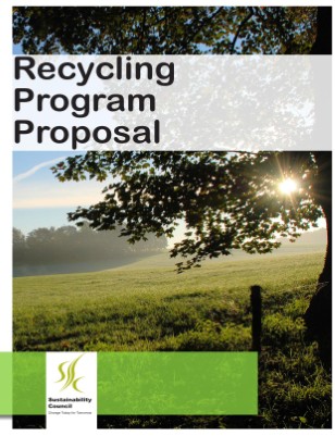 CHS Sustainability Council - Recycling Program Proposal
