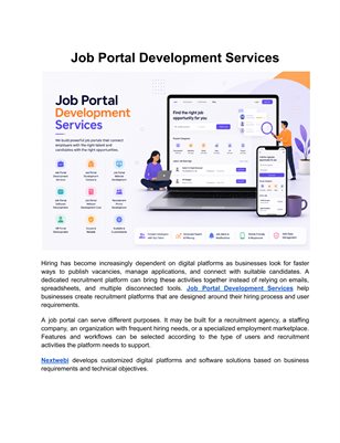 Job Portal Development Services