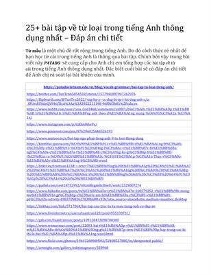 25+ bài tập về từ loại trong tiếng Anh thông dụng nhất – Đáp án chi tiết