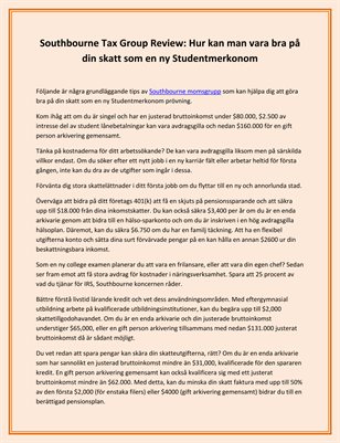 The Southbourne Tax Group