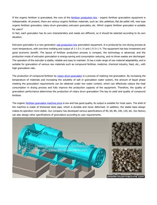 Which organic fertilizer granulator is suitable for producing granular fertilizer