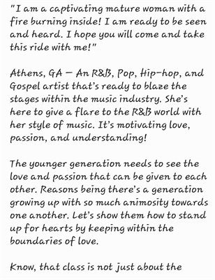 Independent R&B Gospel Singer-songwriter 