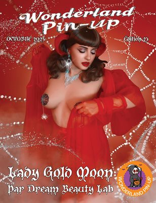 Wonderland Pin-up Octobre 2025 édition 27 Lady Gold Moon en couverture
