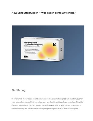 Now Slim Erfahrungen – Was sagen echte Anwender?